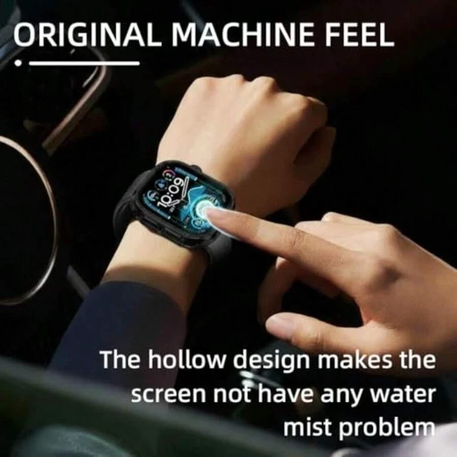 Alt view image 4 of 7 - Bks 2 Pack Apple Watch Ultra Bumper Case Soft Shockproof Scratch Resistant Frame Matte Black