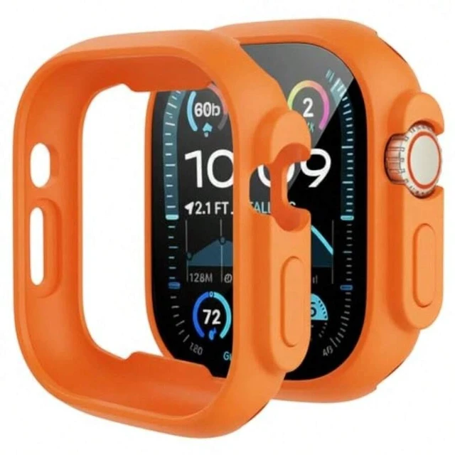 Main image of Bks 2 Pack Soft Bumper Case for Apple Watch Ultra 49mm Shockproof Scratch Resistant Frame No Screen Protector