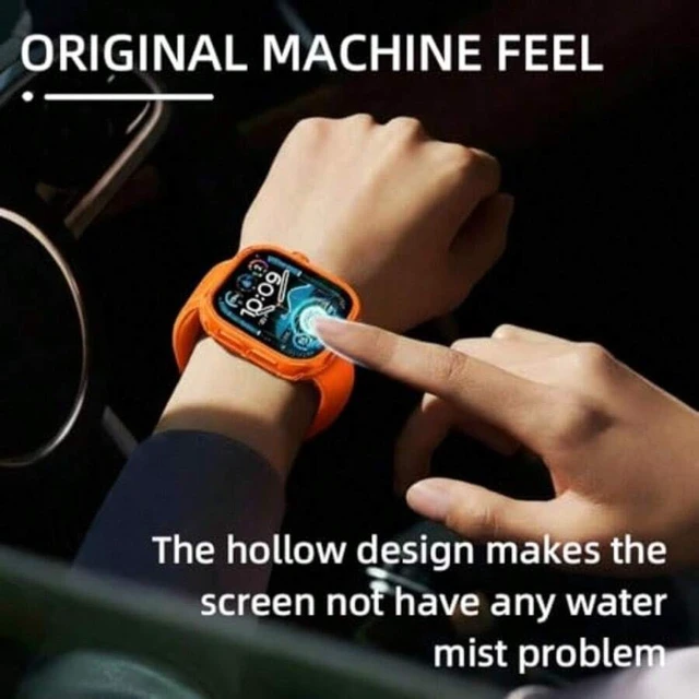Alt view image 4 of 7 - Bks 2 Pack Soft Bumper Case for Apple Watch Ultra 49mm Shockproof Scratch Resistant Frame No Screen Protector