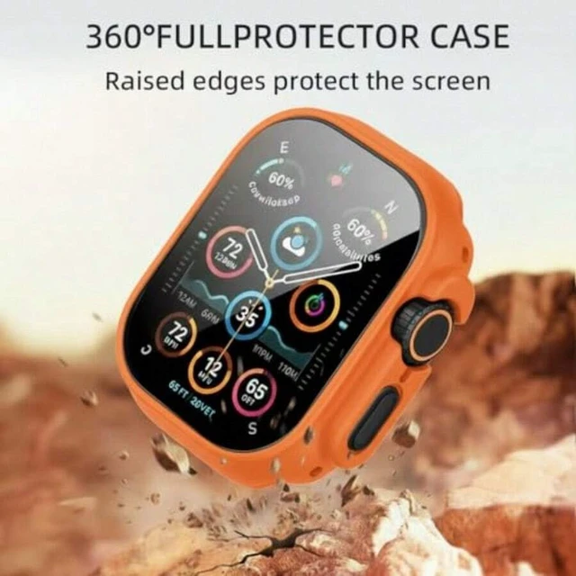 Alt view image 6 of 7 - Bks 2 Pack Soft Bumper Case for Apple Watch Ultra 49mm Shockproof Scratch Resistant Frame No Screen Protector