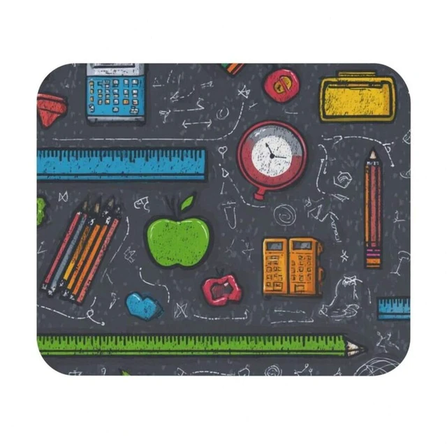 Alt view image 3 of 6 - Bks 30x25cm Desk Mouse Pad with Rubber Base, Full-Width Chalkboard Print, Non-Slip Gaming Mat for Office and Study