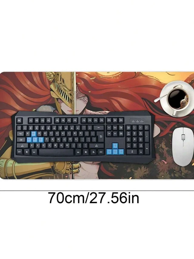 Alt view image 5 of 5 - Bks Gaming Mouse Pad Large Extended Desk Mat Non-Slip Base Anti-Fray Stitched Edges For PC Gamers Streamers