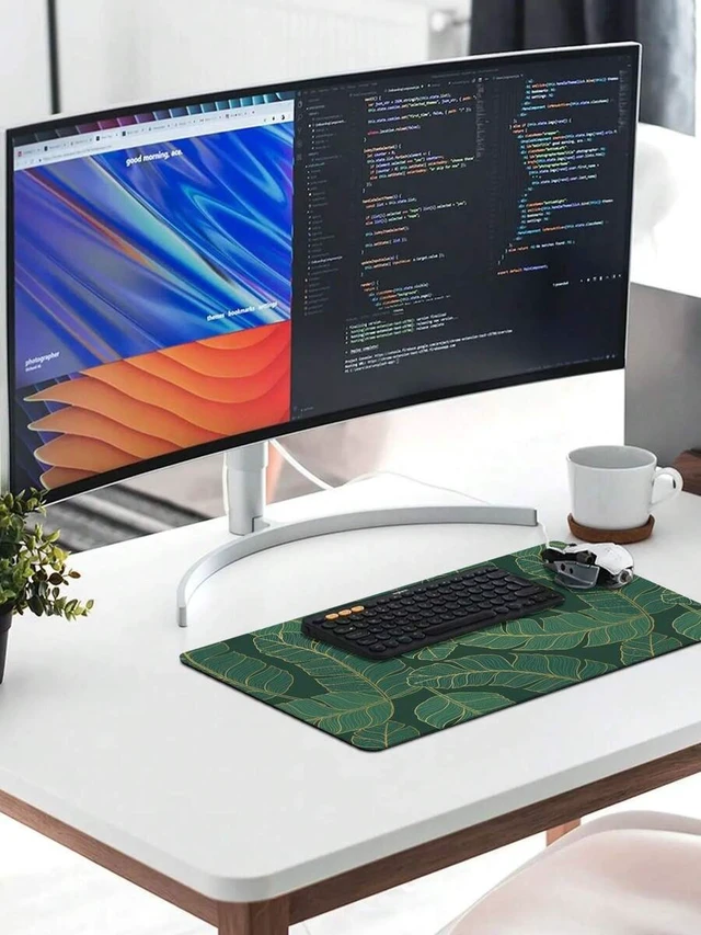 Alt view image 3 of 7 - Bks Large Gaming Mouse Pad 31.5x15.75 Inch Soft Thick Desk Mat Non-Slip Base For Keyboard Office Home