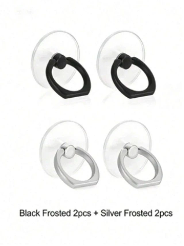 Main image of Bks Transparent Mobile Phone Ring Mount 360° Rotating Finger Holder Grip Compatible With iPhone Android Tablet Case
