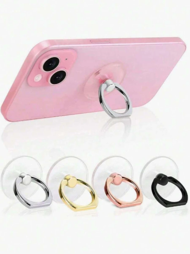 Alt view image 2 of 7 - Bks Transparent Mobile Phone Ring Mount 360° Rotating Finger Holder Grip Compatible With iPhone Android Tablet Case