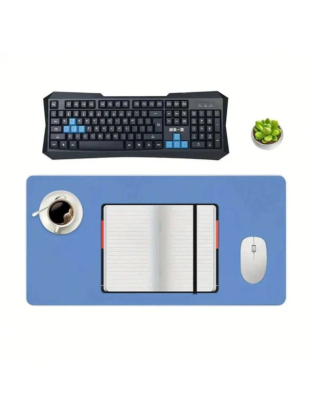 Alt view image 3 of 6 - Bks Desk Mat Great White Shark Deep Blue Sea Large Mouse Pad Gaming Desk Protector Tropical Design
