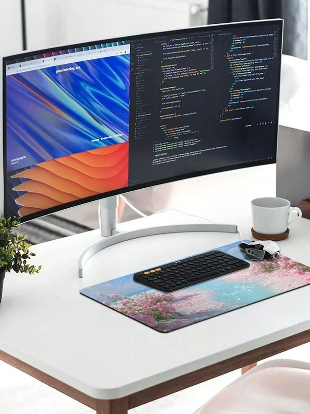 Alt view image 3 of 6 - Bks Pink BeachGame Mouse Pad | Anti-Slip Rubber Base, Washable, Very Suitable For Use In Gaming, Computer And Desk Decoration