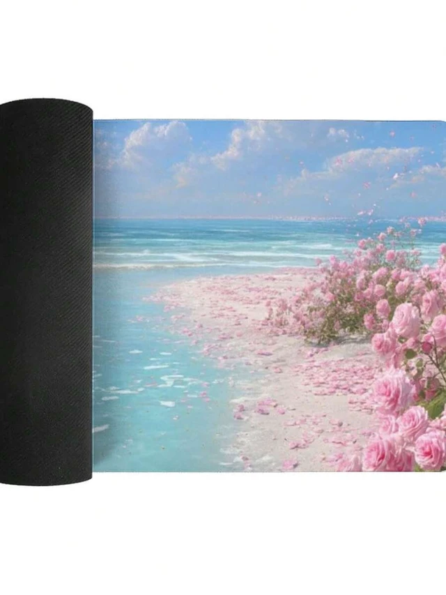 Alt view image 6 of 6 - Bks Pink BeachGame Mouse Pad | Anti-Slip Rubber Base, Washable, Very Suitable For Use In Gaming, Computer And Desk Decoration