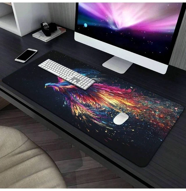 Alt view image 2 of 7 - Bks Colorful Bird Dynamic Pose Mousepad, High-Density Polyester Gaming Mat, Rubber Base for PC Laptop Office Desk