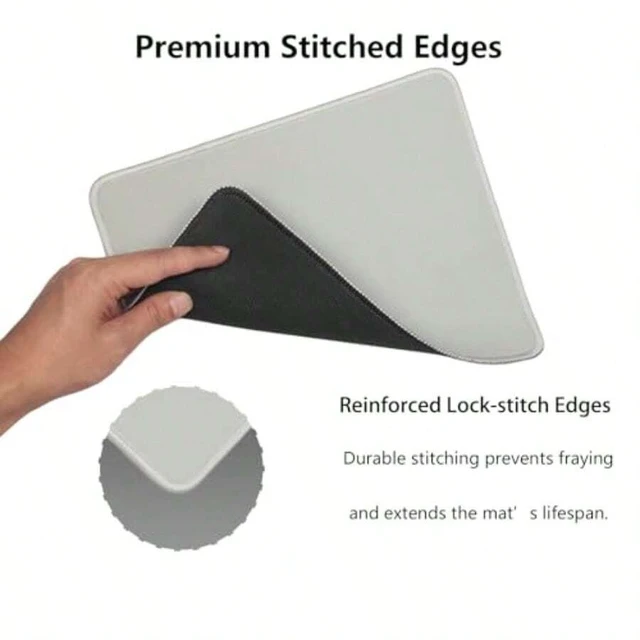 Alt view image 3 of 7 - Bks Mouse Pad 10.2x8.2 Inch Stitched Edge Non-Slip Rubber Base Smooth Surface for Office and Gaming Desk