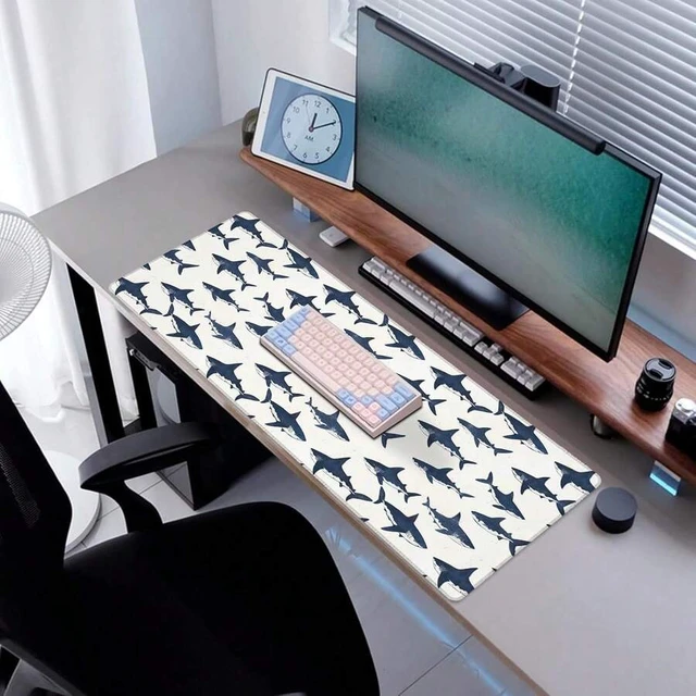 Alt view image 3 of 7 - Bks Soccer Gaming Mouse Pad, Desk Mat, Non-Slip Rubber Base Cool Aesthetic MousePads For Computer Laptop Keyboard Office School Home Desktop Accessories Decor 31.5" X 11.8"
