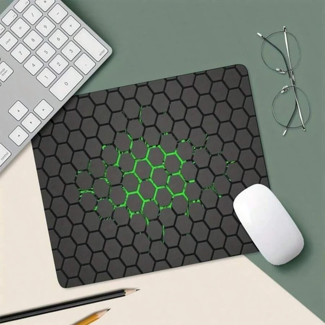 Alt view image 4 of 7 - Bks Geometric Design Mouse Pad 7.87x9.45 Inch Rubber Polyester Soft Desk Mat Home Office Decor