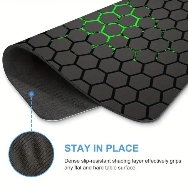 Alt view image 5 of 7 - Bks Geometric Design Mouse Pad 7.87x9.45 Inch Rubber Polyester Soft Desk Mat Home Office Decor