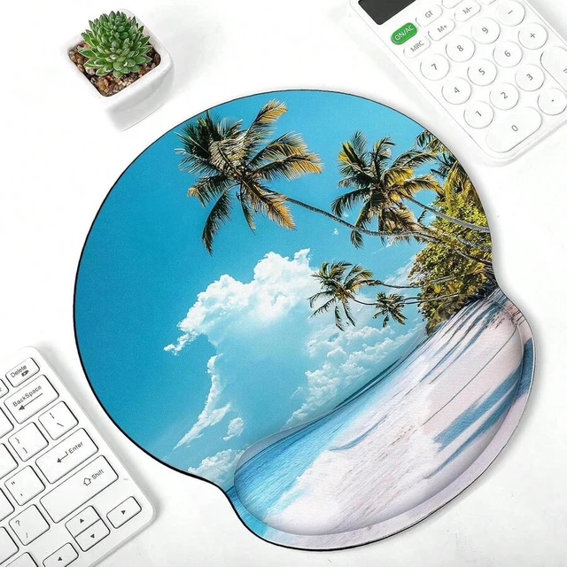 Alt view image 7 of 7 - Bks Ergonomic Mouse Pad With Wrist Rest, Non-Slip Rubber Base, Smooth Surface, Office Desk Accessory