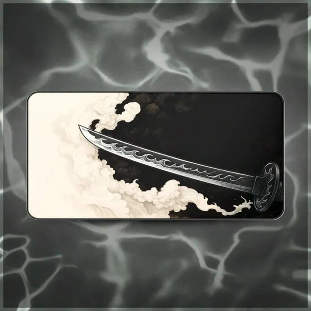 Alt view image 2 of 7 - Bks XL Gaming Mousepad Clouds Design, Large Office Desk Mat, Non-Slip Rubber Base, Smooth Surface for PC and Laptop