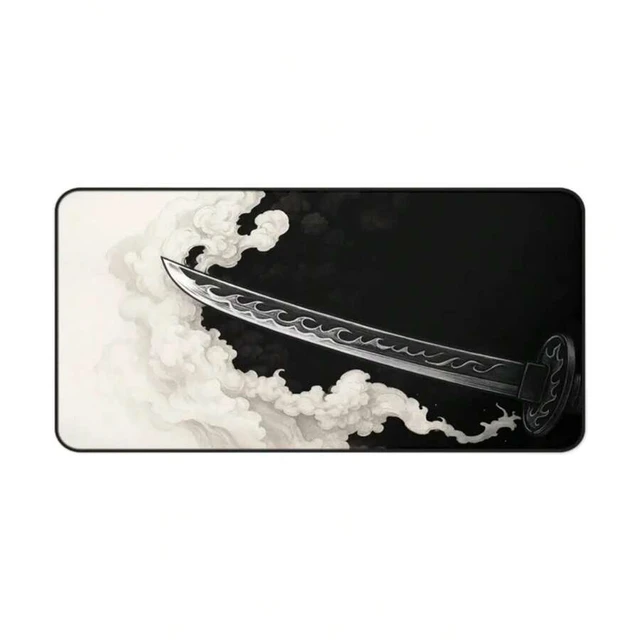 Alt view image 4 of 7 - Bks XL Gaming Mousepad Clouds Design, Large Office Desk Mat, Non-Slip Rubber Base, Smooth Surface for PC and Laptop