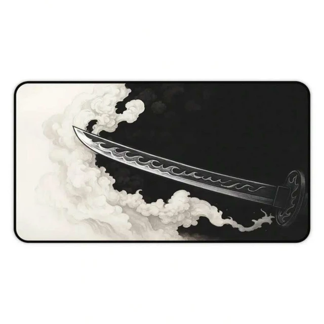Alt view image 3 of 7 - Bks XL Gaming Mousepad Clouds Design, Large Office Desk Mat, Non-Slip Rubber Base, Smooth Surface for PC and Laptop