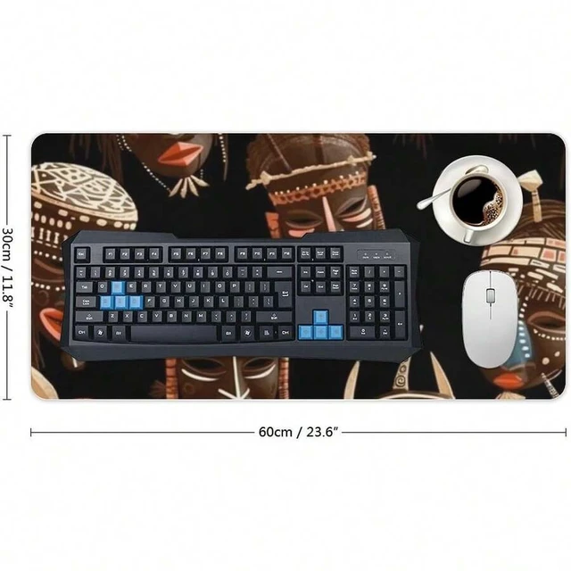 Alt view image 3 of 7 - Bks Large Gaming Mouse Pad 12x24 Inch Non-Slip Rubber Desk Mat for Office Home Desktop Foldable