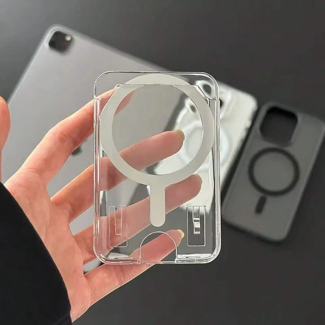 Alt view image 2 of 7 - Bks Magnetic Acrylic Wallet Card Holder Clear Transparent for iPhone 17 Air 13 12 11 14 15 16 Pro Max Plus Case Accessory