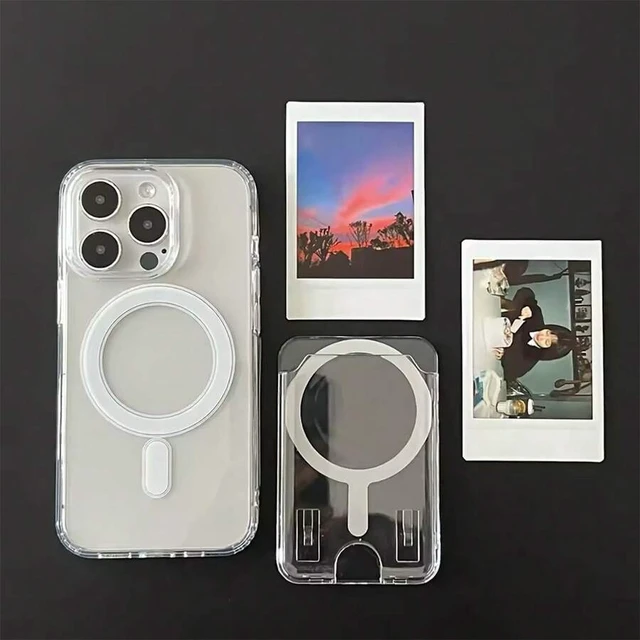 Alt view image 6 of 7 - Bks Magnetic Acrylic Wallet Card Holder Clear Transparent for iPhone 17 Air 13 12 11 14 15 16 Pro Max Plus Case Accessory