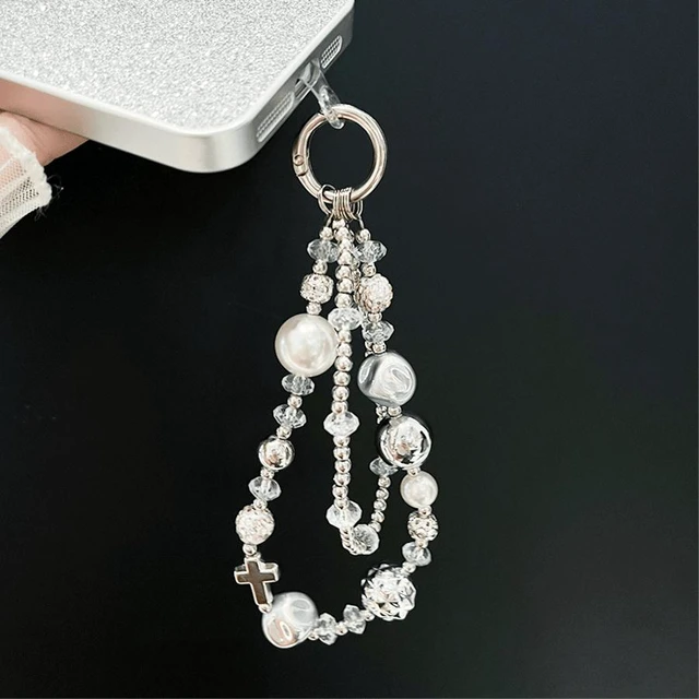 Alt view image 3 of 7 - Bks Fashion Rhinestone Beaded Lanyard Wrist Strap for Mobile Phone Case Decoration Creative Spring Gift Accessory