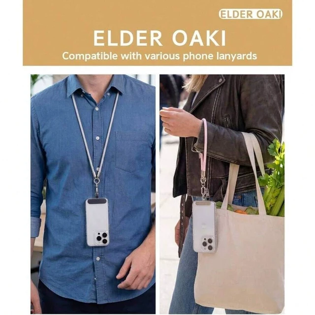 Alt view image 4 of 6 - Bks Universal Phone Lanyard Tab Wrist Crossbody Strap for Full Cover Cases Black Tether WristCrossbody