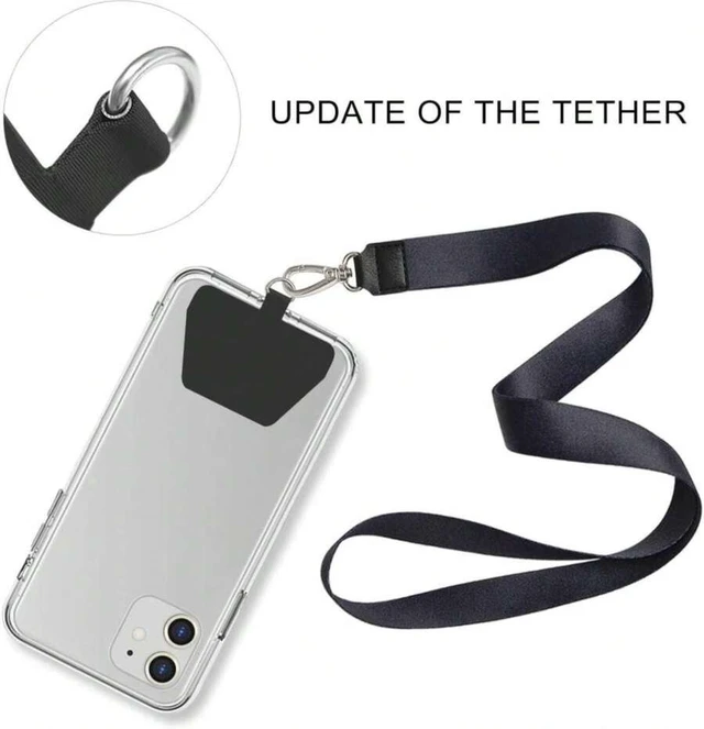 Alt view image 3 of 7 - Bks 2 Pack Phone Tether Tab, Smartphone Lanyard Connector for Charging Port, Ultra-Thin Safety Strap Replacement Part