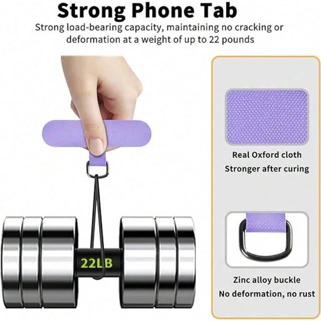 Alt view image 5 of 5 - Bks Phone Lanyard Patch Strap Compatible With iPhone Android Smartphone Case Full Cover Wireless Charging Durable Oxford Cloth Metal Buckle