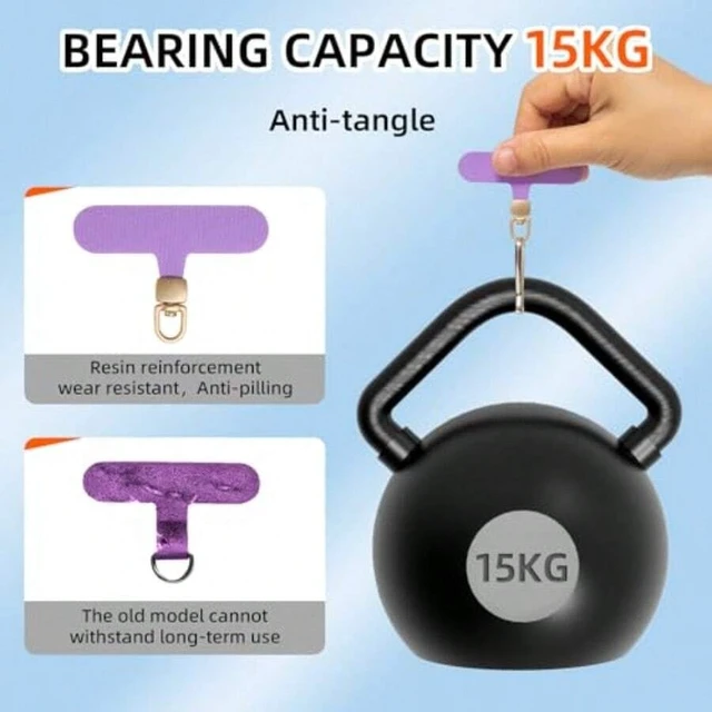Alt view image 4 of 7 - Bks Cell Phone Tether Tab Lanyard Replacement for iPhone Crossbody Strap Durable Nylon Secure Grip Easy Attachment
