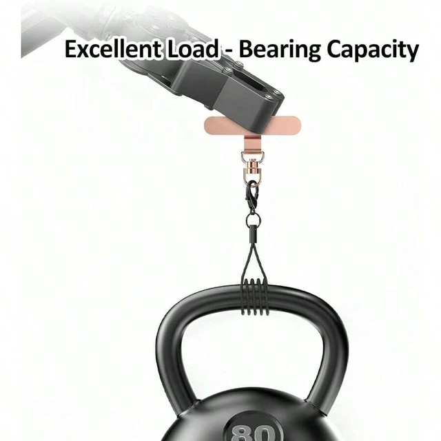 Alt view image 5 of 7 - Bks Alloy Lanyard Patch Handlebar Phone Mount 360 Rotatable Metal Tether Tab for Full Cases Spring Gift