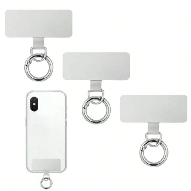 Alt view image 2 of 7 - Bks 3pcs Stainless Steel Phone Ring Holder Stand Universal Cellphone Lanyard Pad Replacement Part for Most Full Coverage Cases