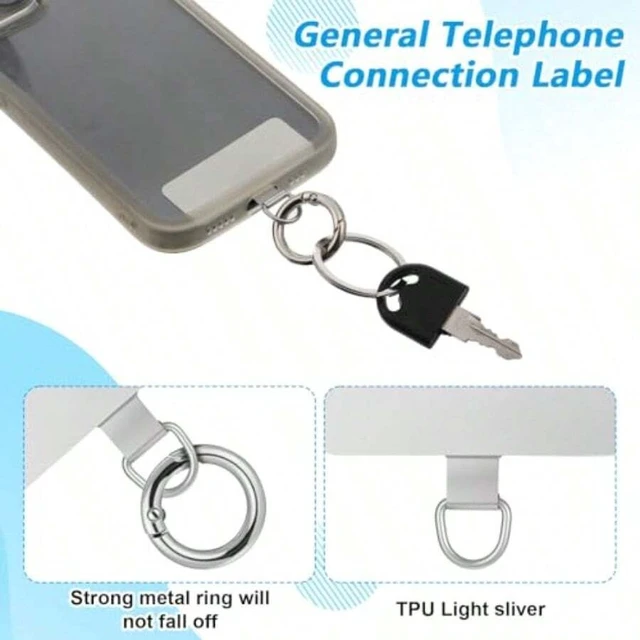 Alt view image 4 of 7 - Bks 3pcs Stainless Steel Phone Ring Holder Stand Universal Cellphone Lanyard Pad Replacement Part for Most Full Coverage Cases