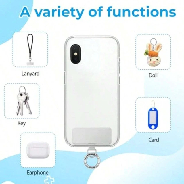 Alt view image 5 of 7 - Bks 3pcs Stainless Steel Phone Ring Holder Stand Universal Cellphone Lanyard Pad Replacement Part for Most Full Coverage Cases