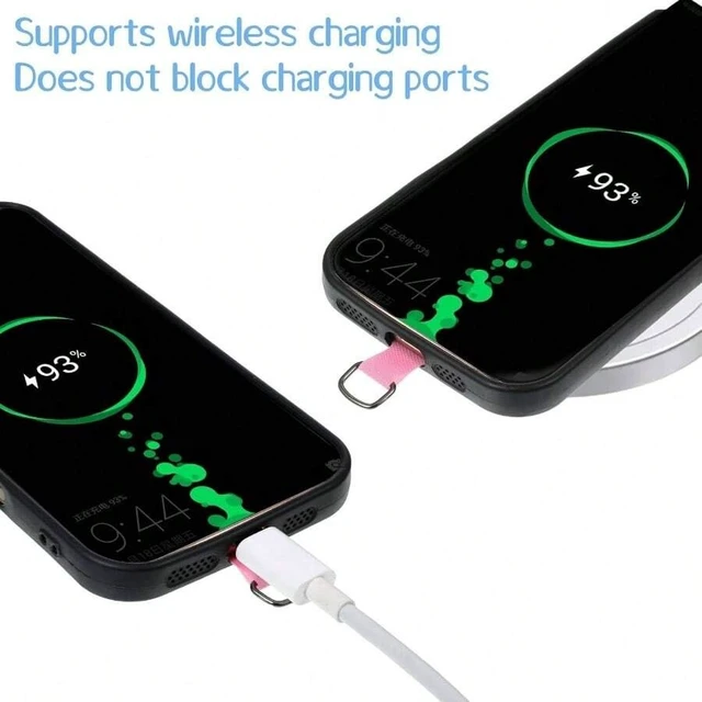 Alt view image 6 of 7 - Bks Phone Tether Tab 10 Pack Universal Cell Phone Lanyard Patch Without Adhesive Crossbody Strap Compatible Most Smartphones