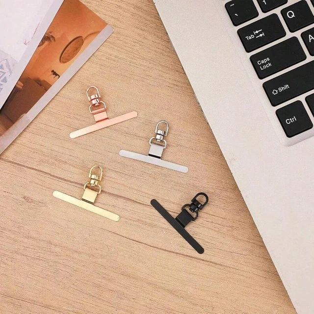 Alt view image 7 of 7 - Bks Stainless Steel Phone Tether Tab 360 Rotatable Universal Lanyard Pad Strap Compatible Wristband Crossbody Gift