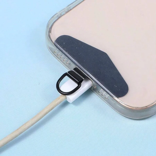 Alt view image 5 of 7 - Bks 4PCS Black Metal Phone Tether Tabs Universal Lanyard Patches for Smartphones Safety Strap