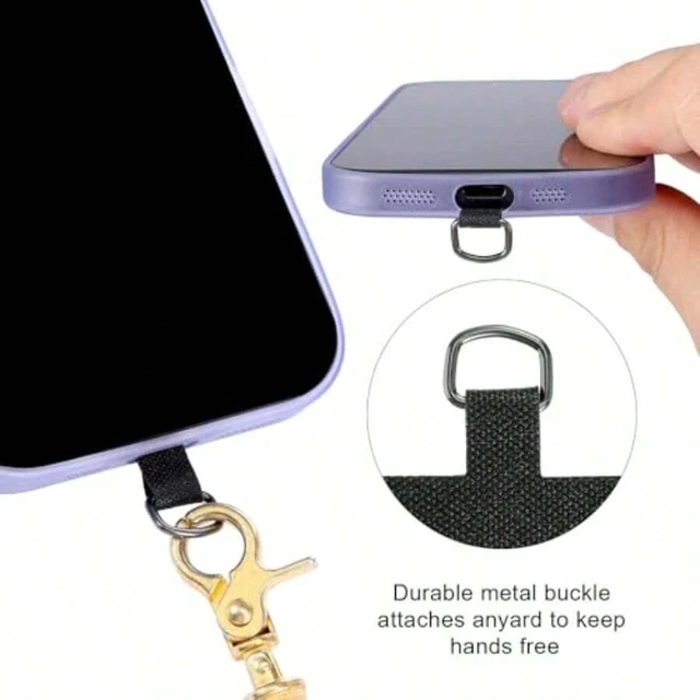 Alt view image 5 of 7 - Bks 10 Pack Adjustable Phone Ring Holder Stand Universal Cellphone Lanyard Patch Cord Cloth Anti-Theft Tab for All Smartphones