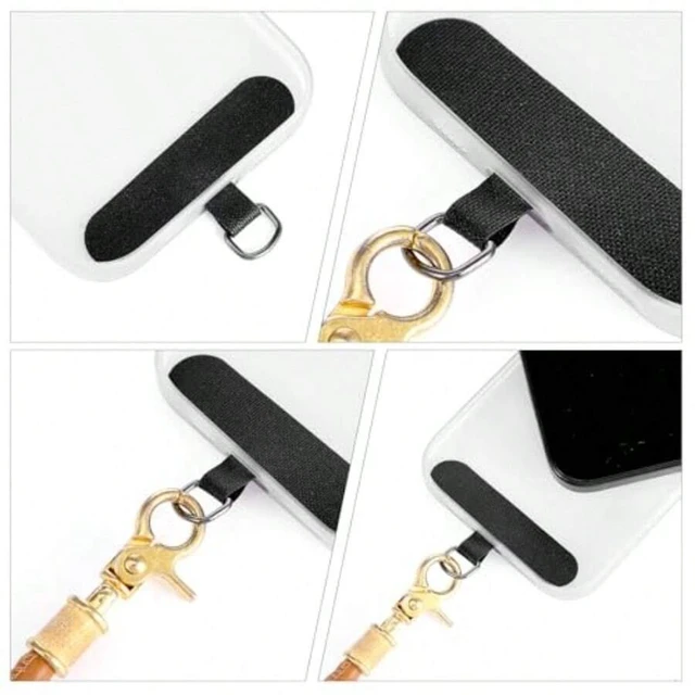 Alt view image 7 of 7 - Bks 10 Pack Adjustable Phone Ring Holder Stand Universal Cellphone Lanyard Patch Cord Cloth Anti-Theft Tab for All Smartphones