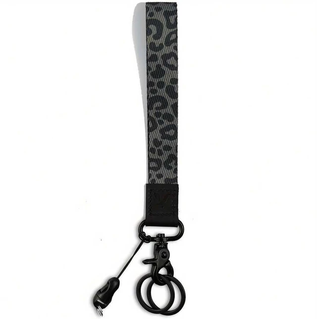 Alt view image 2 of 6 - Bks Mobile Phone Lanyard Wrist Strap Black Leopard Pattern Keychain Rope for Wallet Keys Compatible with Android and Most Smartphones