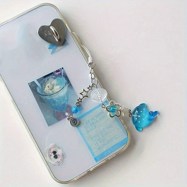 Alt view image 6 of 7 - Bks Ocean Dolphin Phone Lanyard Plastic Bead Keychain Cute Shark Pendant Wrist Strap Compatible With Android And Most Smartphones