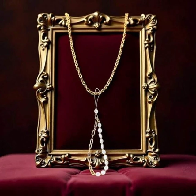 Alt view image 7 of 7 - Bks Gold Metal Chain Phone Lanyard with Faux Pearl Beads Universal Anti-Loss Wrist Strap Keychain Decor