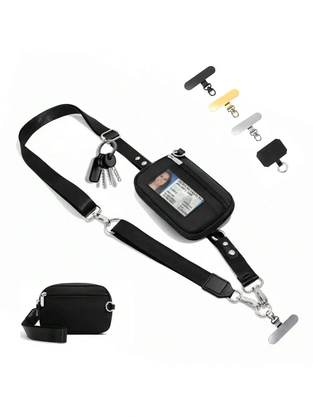 Main image of Bks 1pcs Adjustable Phone Lanyard 21.65 Inch Neck Strap Anti-Theft Crossbody Clip For Secure Smartphone Carrying