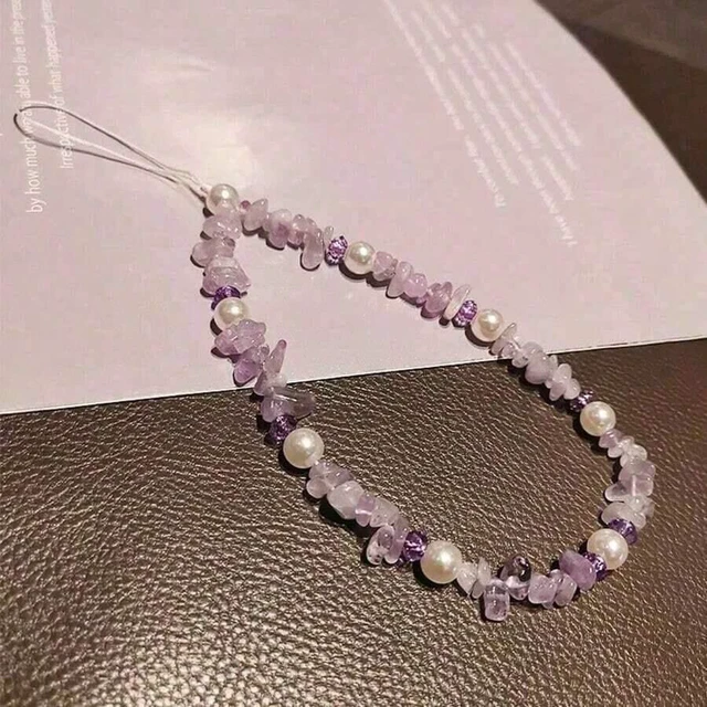 Alt view image 6 of 6 - Bks Faux Pearl Beaded Phone Lanyard Chain Charm Gift For Mother Family Birthday Holiday Decor