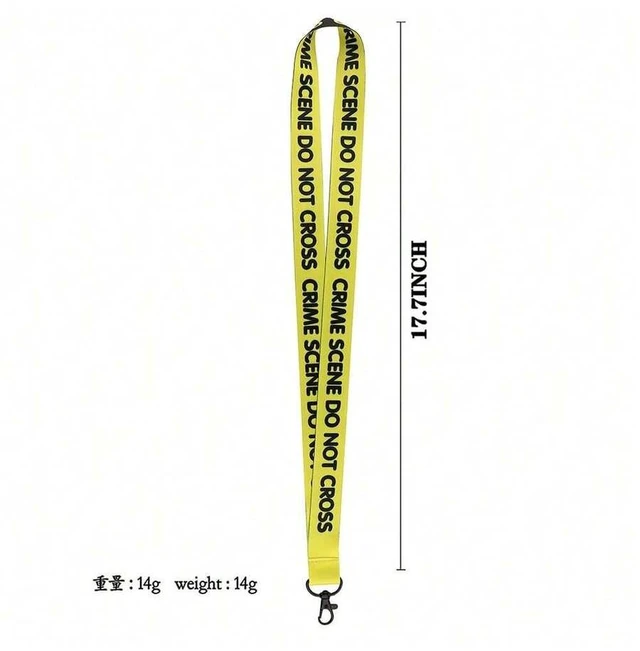 Main image of Bks Do Not Cross Crime Scene I Dissent Judge Phone Lanyard Woven Strap Keychain Long Decorative Pendant Bag Charms for Teacher Friend Sister Mother Father Graduation Gift
