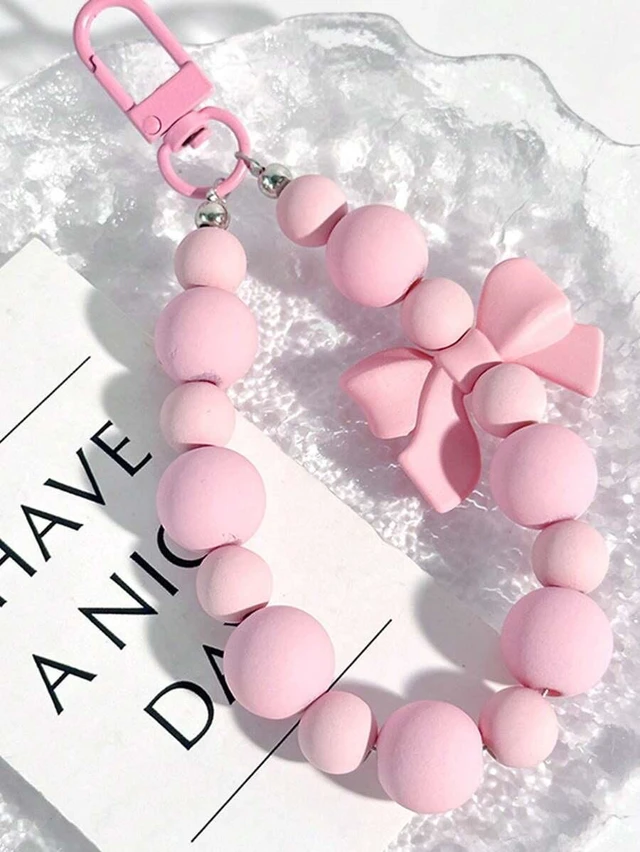 Main image of Bks Acrylic Butterfly Phone Lanyard Keychain Anti-Lost Wrist Strap Bag Charm for Earphone Case Backpack School Y2k Gift