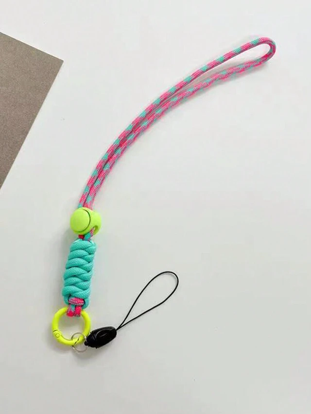 Alt view image 6 of 6 - Bks Multicolor Phone Lanyard Wrist Strap, Adjustable Anti-Lost Sturdy Keychain USB Holder Gift Charm for Mother Family Friends