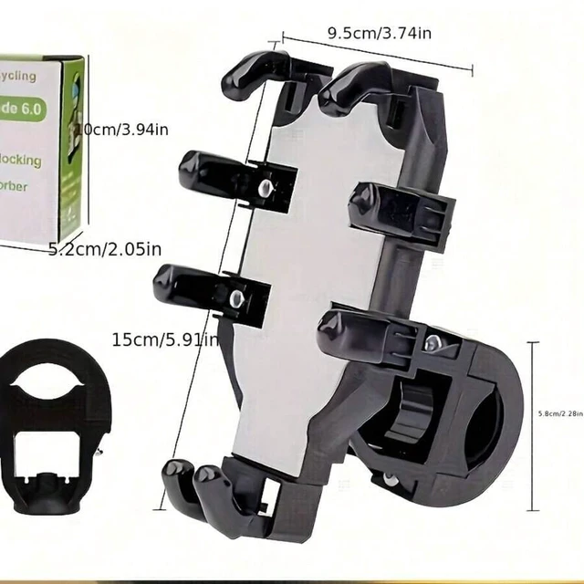 Alt view image 2 of 7 - Bks Motorcycle Phone Stand Shock-Absorbing Mount for Car Electric Vehicle Navigation Safe Stable