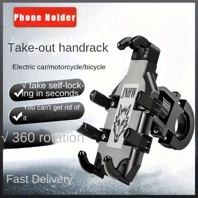 Alt view image 5 of 7 - Bks Motorcycle Phone Stand Shock-Absorbing Mount for Car Electric Vehicle Navigation Safe Stable