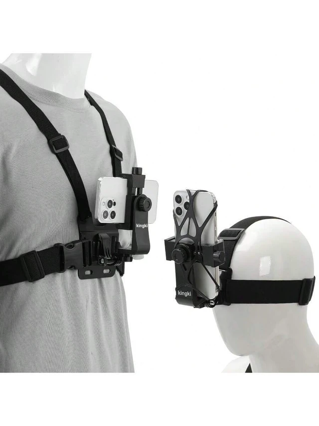 Alt view image 3 of 7 - Bks Universal Chest Harness Mount With Shockproof Rope For Action Cameras And Smartphones Adjustable Strap For Cycling Running
