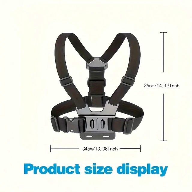 Alt view image 6 of 7 - Bks Adjustable Universal Chest Strap for Action Cameras, Compatible with GoPro iPhone Insta360, ABS Material for Vlogging Cycling Fishing